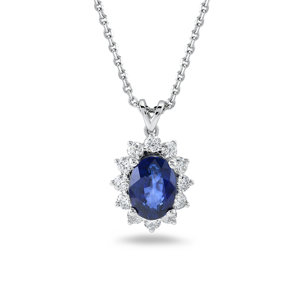0,27ct Diamond Sapphire Pendant